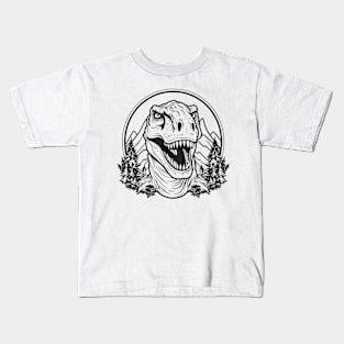 Dinosaur Wild Predator Adventure Vector Graphic Kids T-Shirt